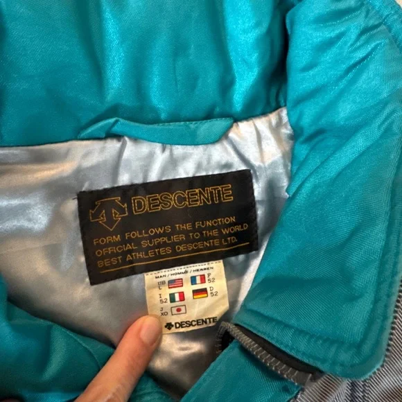 Vintage DESCENTE One-Piece Ski Suit |
Y2K Colorblock Snowsuit | Size L silver - Picture 4 of 14